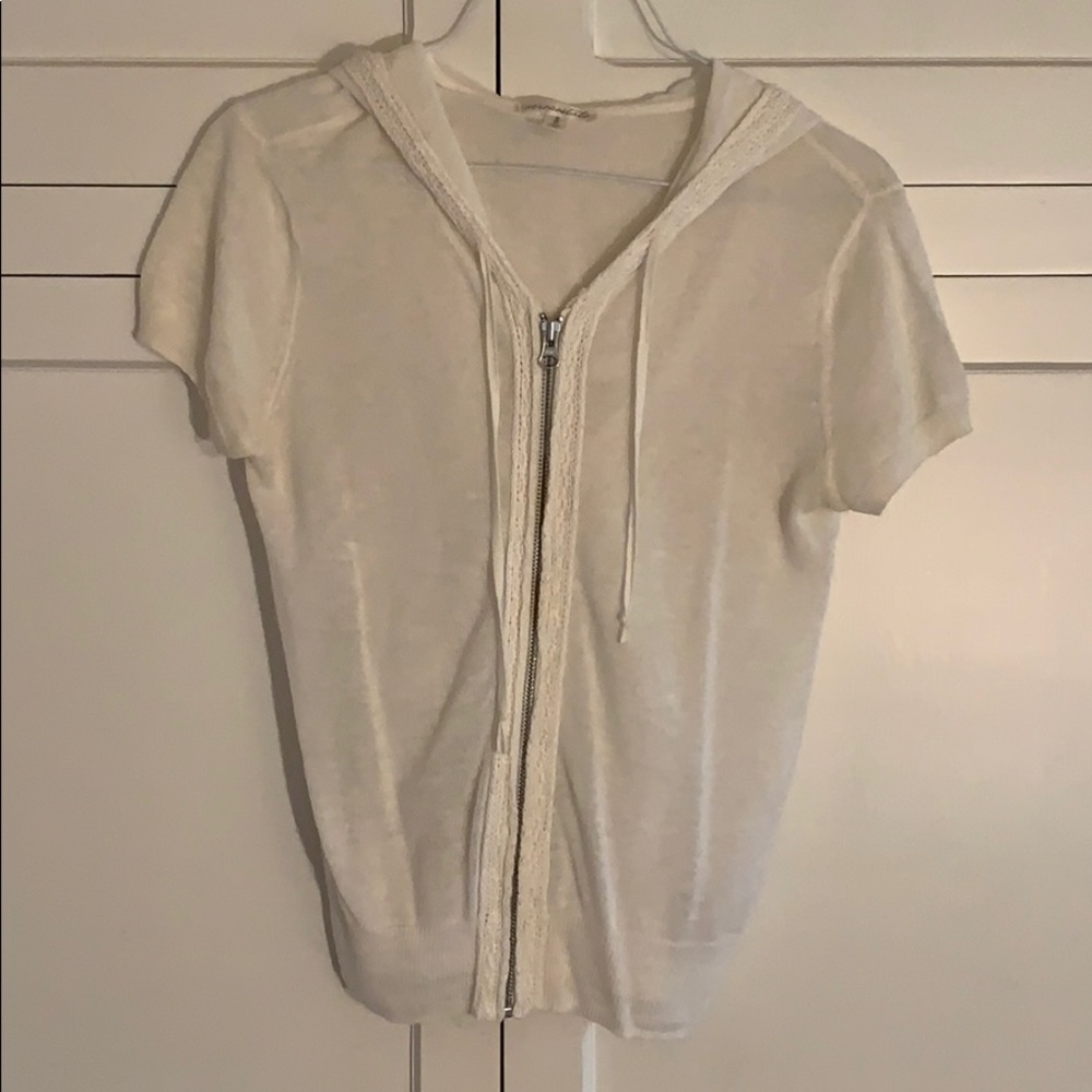 Light t shirt zip up sweater